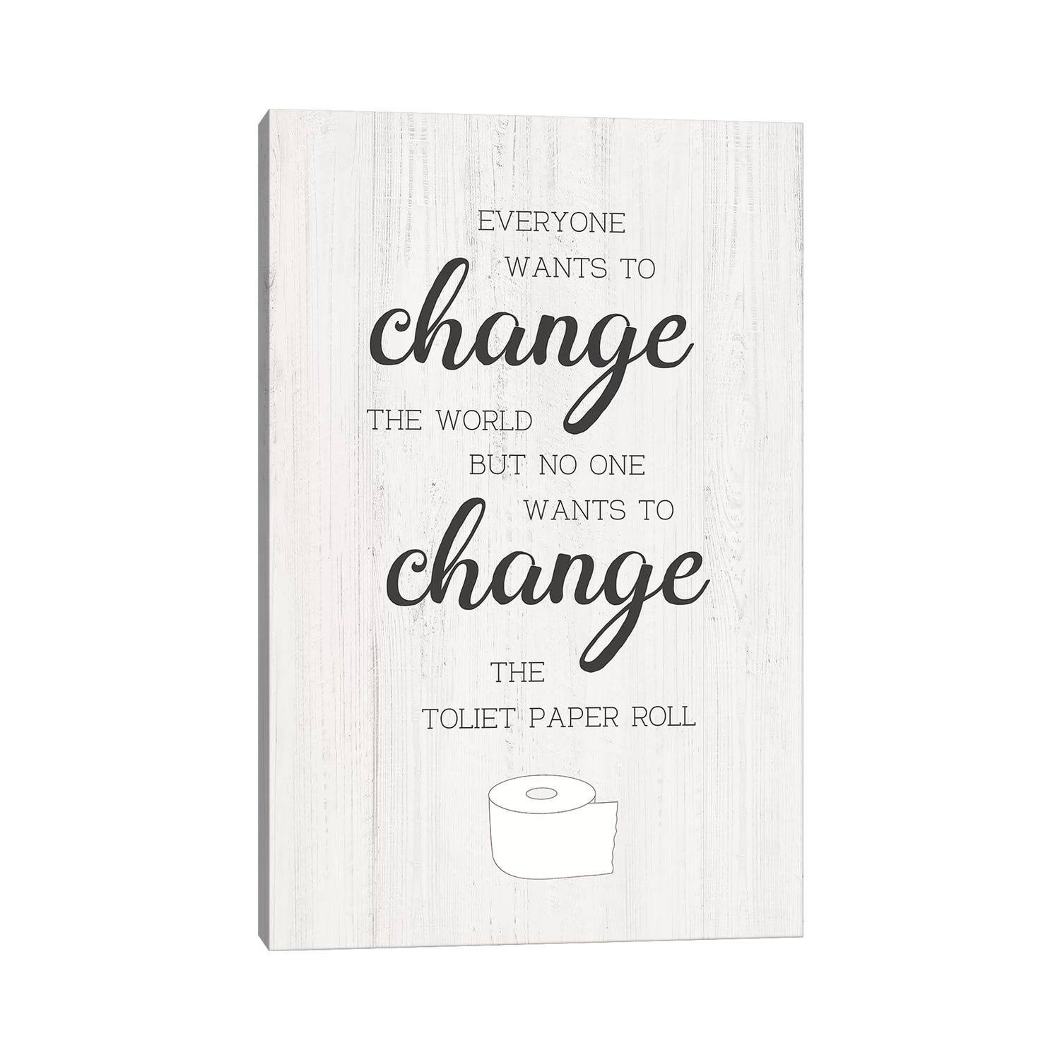 iCanvas "Change The Roll" by CAD Designs Canvas Print Bed Bath